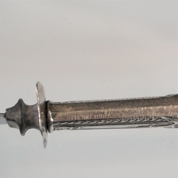 Vintage Carving Knife Sterling Silver Handle Stainless Blade - Picture 5 of 9